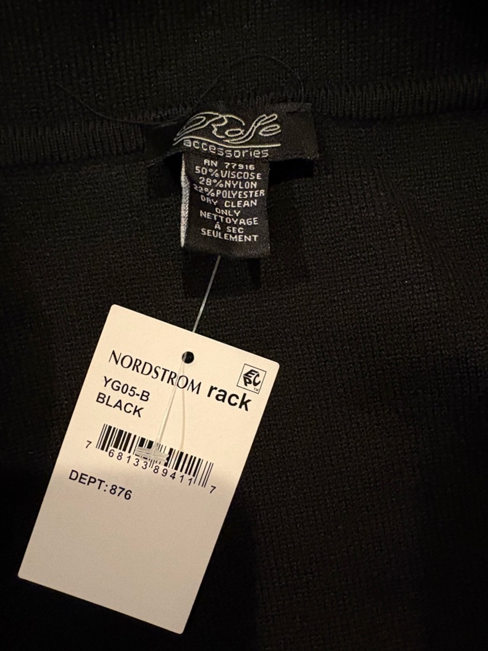 Nordstrom Black Draped Open-Front Short-Sleeve Cardigan - Picture 4 of 4